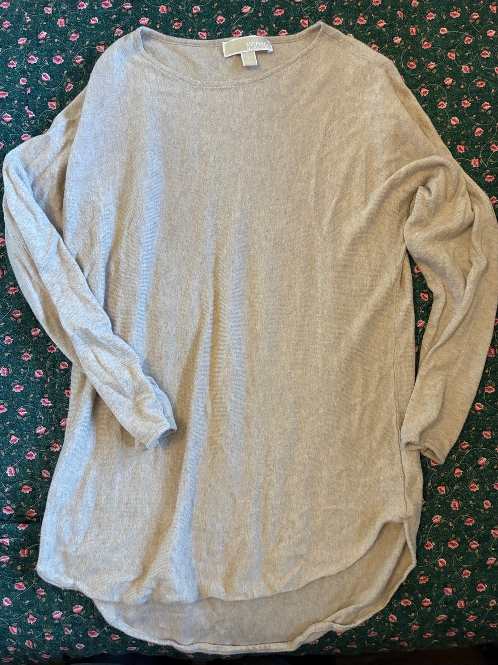 Micheal Kors beige long sleeve top